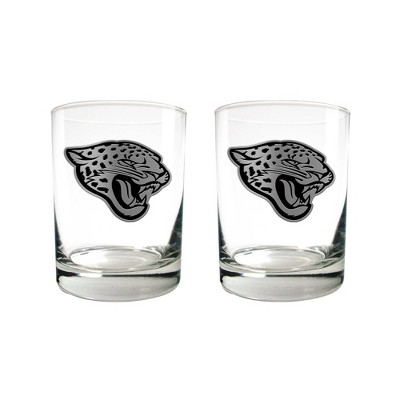 NFL Jacksonville Jaguars 2pc Stealth Legacy Rock Glass Set