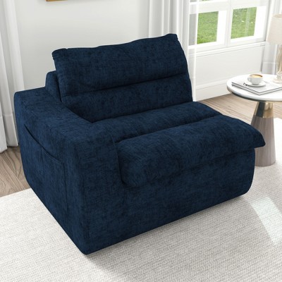 CAVINAS Modern Comfy Foam Bean Bag Chair with Backrest,Single Corner Bean Bag Couch,Accent Chairs for Living Room