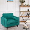 Costway Fabric Accent Armchair Single Sofa w/ Bolster & Side Storage Teal - image 2 of 4