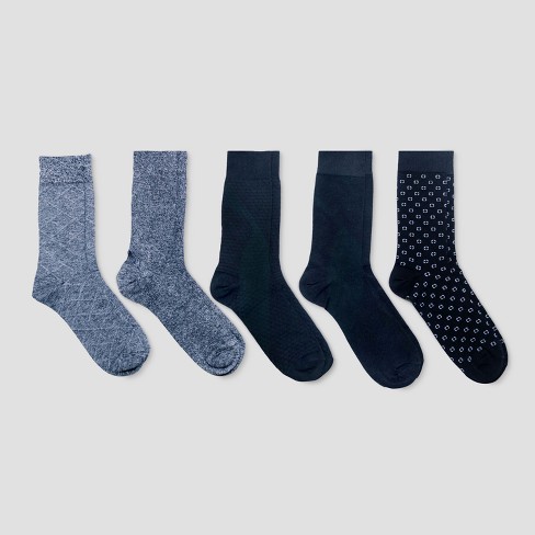 Men's Textured Dress Socks 5pk - Goodfellow & Co™ 7-12 : Target