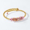 Ross-Simons Italian Pink Murano Glass Floral Bead Wrap Bracelet Size - 3 of 4