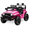 12V Ride on Truck Car with Parent Remote Control, 4-Wheel  Electric Vehicle Toy with Lights & Spring Suspension & Safety Belts,Ride on Car for Age 3+ - 2 of 4