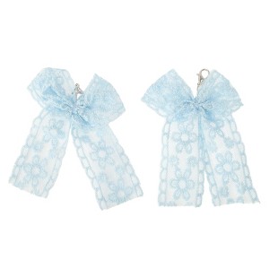 Unique Bargains Lace Bow Design Shoelace Charms 1 Pair - 1 of 4