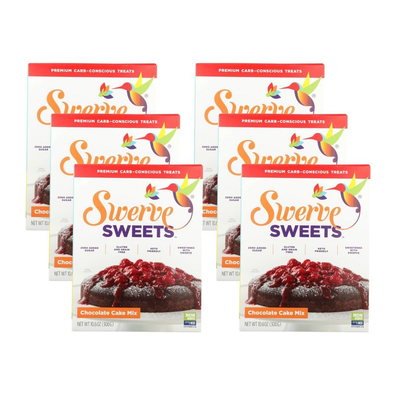 Swerve Sweets Chocolate Cake Mix - Case of 6/10.6 oz, 1 of 7