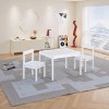 FURNIinspire Kids Table Sets 3 Piece Solid Wood Kids Table With 2 Chairs, Toddler Table And Chairs For Living Room, Nursery, White, 25"*19"*18" - 2 of 4