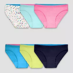 Fruit of the Loom Breathable Girls' 6pk Micro-Mesh Bikini - Colors Vary 16