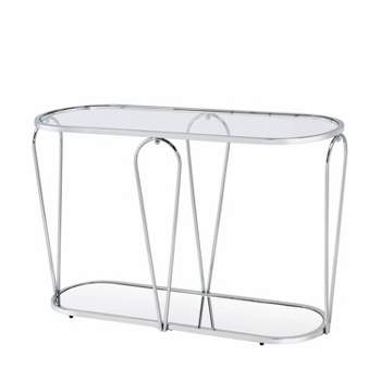 Kuut Contemporary Sofa Table Chrome/Clear - HOMES: Inside + Out