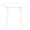 Monarch Specialties Dining Table Set 3pcs Set Small 35 inch Drop Leaf Kitchen White Metal And Laminate Grey Fabric Contemporary Modern - 4 of 4