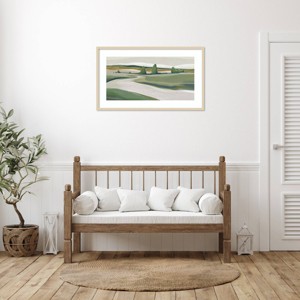 Amanti Art Peaceful Green Landscape by Jacob Q Framed Wall Art Print - 1 of 4
