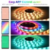 Yescom 6.6 Ft WIFI Smart LED Strip Light Kit APP Control  5050 RGB Color Changing LED Lights for Bedroom Kitchen Cabinet TV Party - 2 of 4