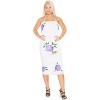 LA LEELA Women's Summer Bikini Wraps Beach Wrap Sarong Coverup Skirt Bathing suit Swimsuit Swimwear Cover Up for Women One Size White, Leaf - 4 of 4