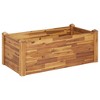 vidaXL Planter Slatted Design Outdoor Garden Raised Flower Herb Pot Display Box Stand Rack Flower Shelves 14.9" Wood - 2 of 4