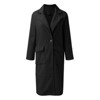 Clearlove Women's Pea Coats Elegant Notched Collar Open Front Double Breasted Oversized Trench Midi Outfits - 3 of 4