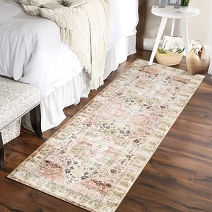 Vintage Oriental Medallion Rug Non Slip Ultra-Thin Rug - 1 of 4
