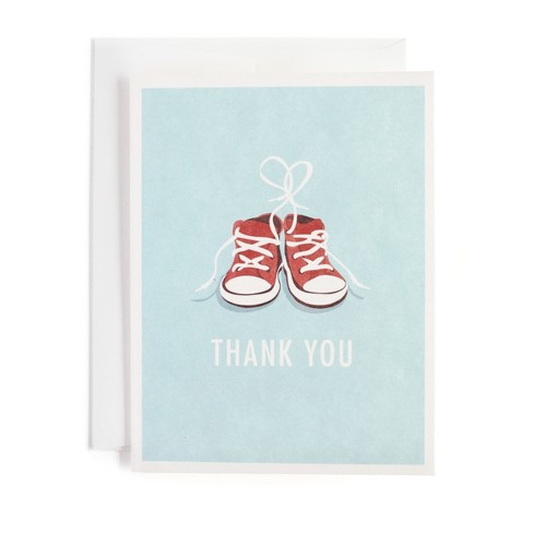 10ct Tiny Sneakers Print Thank You Cards Minted Target