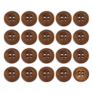Unique Bargains Wooded Sewing DIY Craft Clothing Sewing Round Buttons 50 Pcs - 1 of 4
