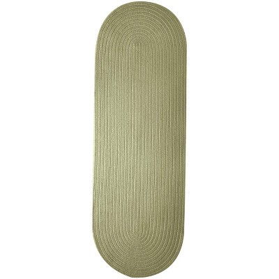 Colonial Mills Bristol Braided Runner, Palm 2'x10', Oval Shape