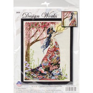 Design Works Counted Cross Stitch Kit 16"X22"-Queen of Silk (14 Count) - 1 of 2