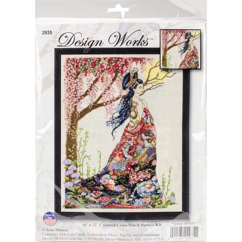 Design Works Counted Cross Stitch Kit 16x22-queen Of Silk (14