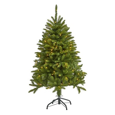 Nearly Natural Pre-Lit LED Sierra Spruce Artificial Christmas Tree Clear Lights