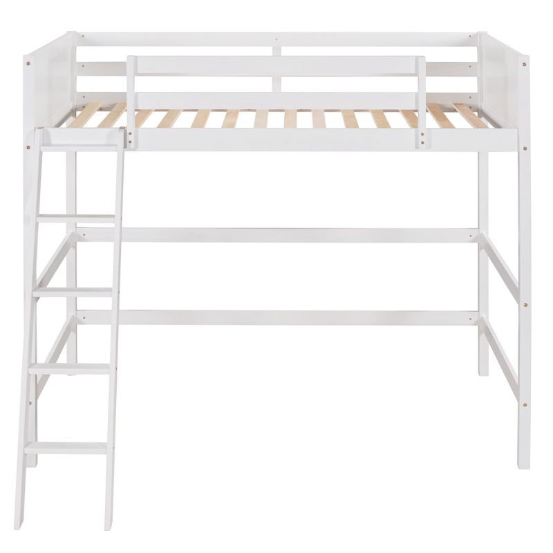 Twin Size Wood Loft Bed with Ladder-ModernLuxe, 4 of 9