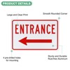 Unique Bargains Aluminum Reflective Rust Free Waterproof Left Arrow Entrance Sign 2 Pcs - 2 of 4