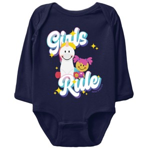 The Juniper Shop Mini Smiley Girls Rule Long Sleeve Bodysuit - 1 of 4