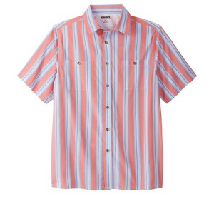 KingSize Men's Big & Tall Striped Short-Sleeve Sport Shirt - 1 of 4