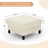 Beautyolove 27.5" Corduroy Upholstered Ottoman with Hidden Storage(Set of 2) - 3 of 4