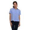 Super Triple Goose Women’s Short Sleeve Linen Shirt – Lightweight Button-Up Collared Blouse with Front Pockets - 3 of 4