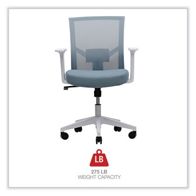 Seafoam Blue Mesh Back Task Chair with White Frame