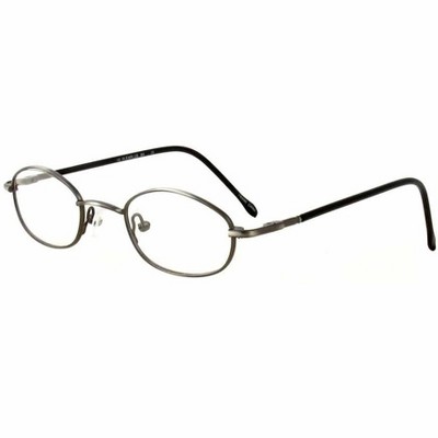 Flex Plus by Vivid FP-88 Designer Reading Eye Glasses in Pewter Silver 43mm +3.00 | Ladies | Oval Shape | X-Small Fit