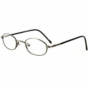 Flex Plus by Vivid FP-88 Designer Blue Light FIlter Reading Glasses in Pewter Silver 43mm +2.00 | Ladies | Oval Shape | X-Small Fit - 1 of 1