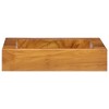 vidaXL Basin Solid Wood Teak 19.7"x13.8"x3.9" - 2 of 4