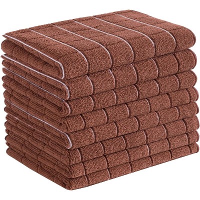 8-Pack Microfiber Dish Towels, Soft Super Absorbent and Lint Free Kitchen Towels, 26 x 18 Inch Lattice Design