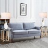 27.5" Modern Art Glass Table Lamps Set of 2, Touch Control Bedside Lamps with USB Ports, 3-Way Dimmable, White Drum Shade – Cuddlewood - 2 of 4
