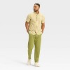 Houston White Men's Plaid Seersucker Collared Button-Down Shirt - Yellow - 3 of 3