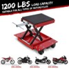 Motorcycle Lift Table 1200 Lbs Red with Ratchet Wrench Heavy-Duty Steel Motorcycle Jack Unbreakable Bearings - 4 of 4