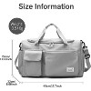 Luupatchy Travel Duffel Bag - with Adjustable Shoulder Strap, Shoe Compartment & Wet Pocket, Waterproof Gym/Yoga/Overnight/Travel Bag - 2 of 4