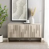 Modern Staggered Vertical Accent 3 Door Sideboard - Saracina Home - 4 of 4