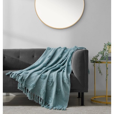 50"x60" Anida Tufted Throw Blanket Blue - Refinery29