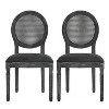 2pk Aquilla French Country Wood and Cane Upholstered Dining Chairs - Christopher Knight Home - 2 of 4