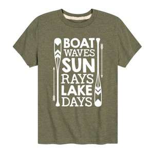 Boys' - Instant Message - Lake Days Quote Short Sleeve Graphic T-Shirt - 1 of 4