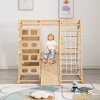 Toddler Indoor Wooden Gym 9 in 1 Indoor Playground Climbing Toy Set with Slide Swing Climbing Net Rings, Kids Indoor Playground Climbing Toys - 3 of 4