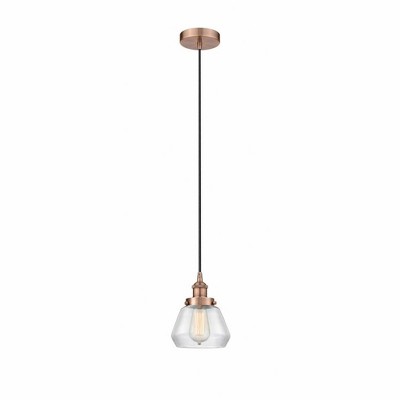 Fulton - 1 Light Mini Pendant In Industrial Style-9 Inches Tall and 6.75 Inches Wide