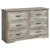 Modern Farmhouse Wood Storage Cabinet with Metal Handles, Drawer Rattan Dresser,Chest of Drawers Closet Organizers for Bedroom,Living Room - 3 of 4