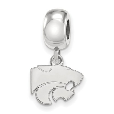 Black Bow Jewelry Sterling Silver Kansas State Wildcats NCAA Bead Charm