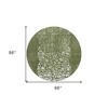 Olive Green And Artichoke Green Abstract Washable Indoor Outdoor Area Rug - 3 of 4