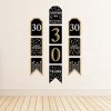 Big Dot of Happiness Adult 30th Birthday - Gold - Hanging Vertical Paper Door Banners - Birthday Party Wall Decoration Kit - Indoor Door Decor - 3 of 4