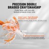VEVOR Dual Twisted Polyester Cord, 1/2 inch by 120 feet, 48-Strand, 8000 LBS Tensile Strength, Multi-Use Outdoor Rope, Orange - 4 of 4